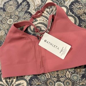 Athleta Bra, pink. Brand NEW never worn. Size M but runs small.